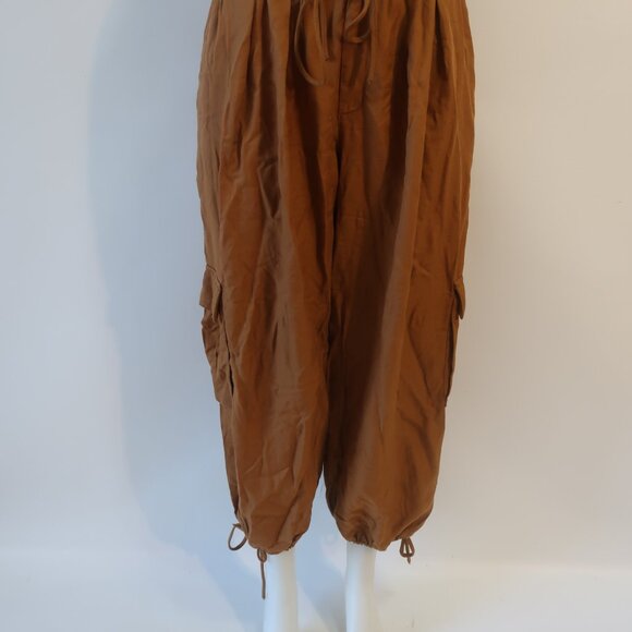 Womens Free People Brown Cargo Wide Leg Pants XS - Picture 4 of 10